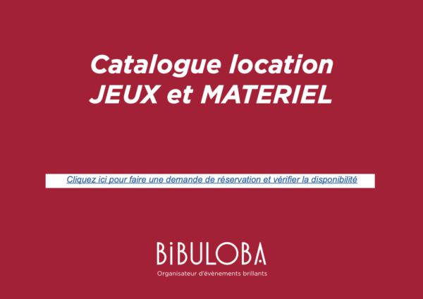 Catalogue de location de matériel événementiel à Bouguenais.